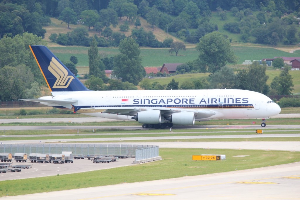 A380 Singapur in Zürich