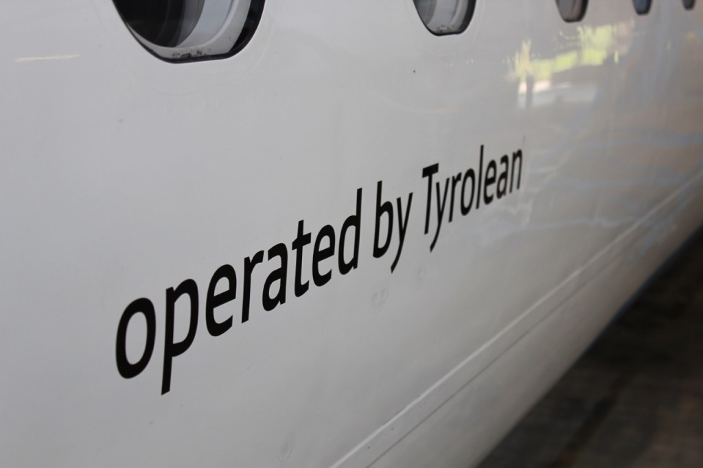 Schriftzug "Operated by Tyrolean"